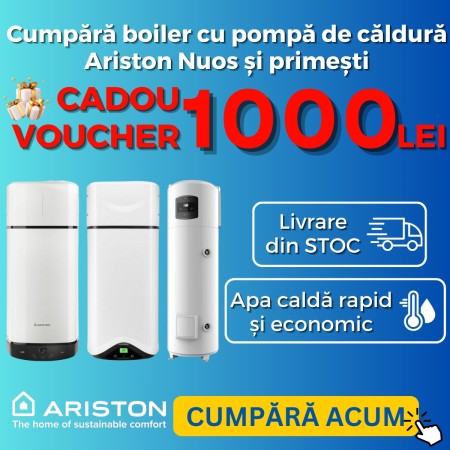 voucher cadou 1000 ron boiler pompa caldura Ariston Nuos