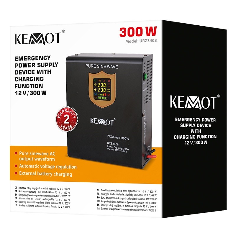 Poza Sursa neintreruptibila UPS Kemot PROsinus-300 500 VA, 12V, putere activa 300 W. Poza 24833