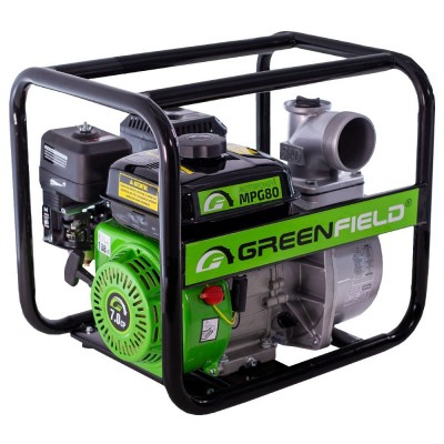 Poza Motopompa de apa curata, pe benzina fara plumb, cu motor termic, Greenfield MPG80, 7.5 CP, 1050 l/min. Poza 23890