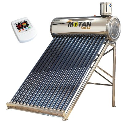 Pachet panouri solare Motan Solar cu 15 tuburi vidate cu boiler din inox 150 litri si panou comanda