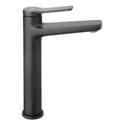 Poza Baterie inalta lavoar Ferro Stratos BSC2LBL, monocomanda, alama, negru, 25 mm. Poza 24424
