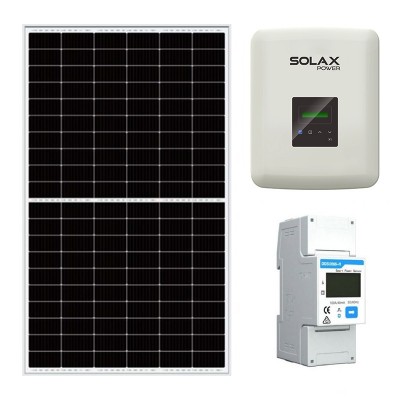 Pachet panou solar fotovoltaic Yingli Solar YL410D-37e monocristalin 5 kW 12x si contor monofazat Solax - Chint DDSU666 prindere tabla