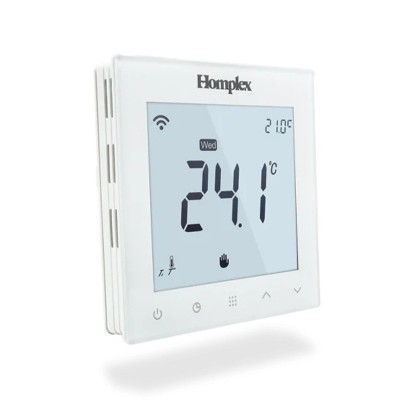 Poza Termostat programabil cu fir pentru incalzire in pardoseala Homplex 922 Wi-Fi Alb, montaj in doza. Poza 24751