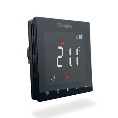 Poza Termostat programabil cu fir pentru incalzire in pardoseala Homplex 922 Wi-Fi Negru, montaj in doza. Poza 24761