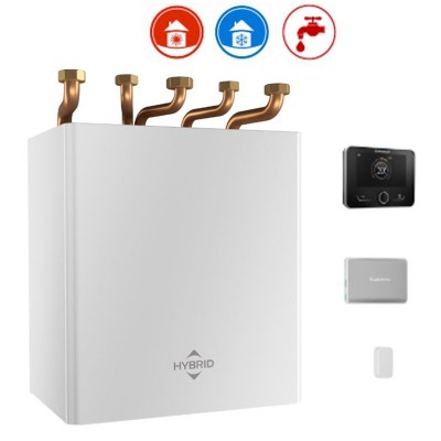 Poza Pompa de caldura monobloc hibrid pentru incalzire si racire Ariston Nimbus M Hybrid 80 NET R32 - 8kW. Poza 27121