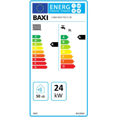 Poza Centrala termica pe gaz in condensare Baxi Luna Duo-Tec E 28 - 28 kw, incalzire + ACM, kit evacuare inclus. Poza 29364