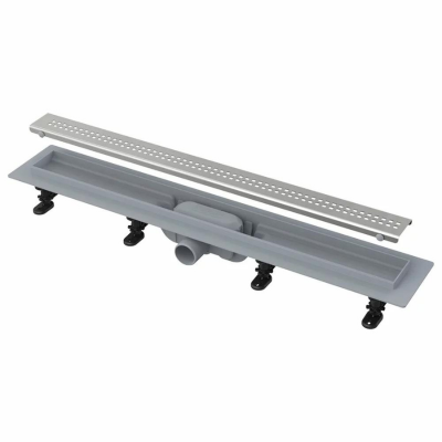 Poza Rigola dus cu margine pentru gratar perforat, Alcadrain APZ9-550M, Simple, 55 cm. Poza 30856