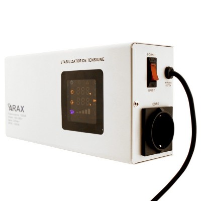 Poza Stabilizator tensiune cu releu slim, Arax SPHR, Ecran LED, Montare Pe Perete 1000VA 600W. Poza 31008