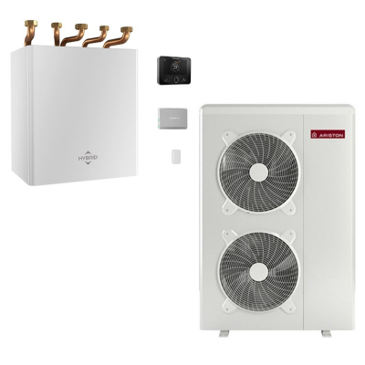 Poza Pompa de caldura monobloc hibrid pentru incalzire si racire Ariston Nimbus M Hybrid Universal 120 NET R32 - 12kW. Poza 32205