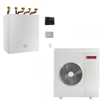 Poza Pompa de caldura monobloc hibrid pentru incalzire si racire Ariston Nimbus M Hybrid Universal 80 T NET R32 - 8kW. Poza 32216