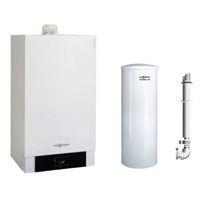 Poza Pachet centrala termica in condensare Viessmann Vitodens 200-W 60 kw cu boiler bivalent Vitocell 100-W 300 litri. Poza 25204