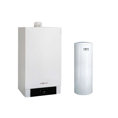 Poza Pachet centrala termica in condensare Viessmann Vitodens 200-W 60 kw cu boiler bivalent Vitocell 100-W 300 litri. Poza 19035