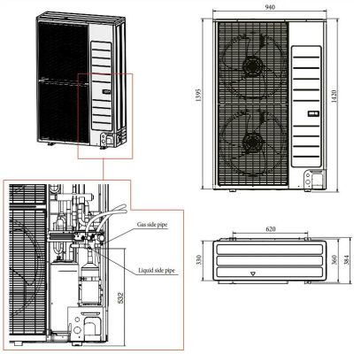 Poza Pompa de caldura 12 kW Immergas Magis Combo 12 Plus V2, hibrid, monofazata, numai incalzire cu centrala termica 32 kW. Poza 32476