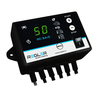 Poza Controler centrala cu puffer Regler RC 34v3, comanda pompa puffer, pompa IC si ventilator, optional termostat de ambient. Poza 32706
