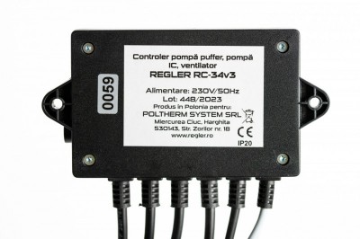 Poza Controler centrala cu puffer Regler RC 34v3, comanda pompa puffer, pompa IC si ventilator, optional termostat de ambient. Poza 32708