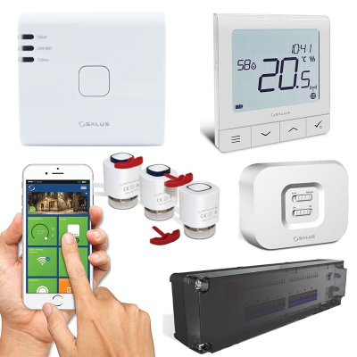 Poza Pachet automatizare incalzire in pardoseala wireless si WI-FI, 9 circuite - 2 zone. Poza 33019