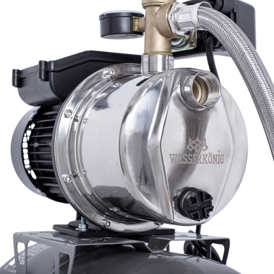 Poza Hidrofor cu pompa autoamorsanta Wasserkonig IS506225, inox, putere 900 W, inaltime refulare 50 m, debit 3720 l/h, vas de expansiune 24 litri. Poza 33823