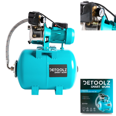 Poza Hidrofor Detoolz DZ-P123 0.75 kW, debit 3300l/h, inaltime de pompare 45m, carcasa pompa inox, volum butelie 50 litri. Poza 34604