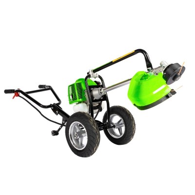 Poza Motocoasa pe benzina cu roti Micul Fermier MF-MC1004-S001-G01, 4CP, 52 CC cu 4 accesorii si pornire rapida. Poza 35617