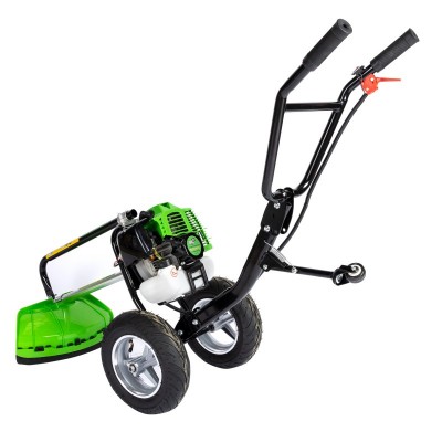 Poza Motocoasa pe benzina cu roti Micul Fermier MF-MC1004-S001-G01, 4CP, 52 CC cu 4 accesorii si pornire rapida. Poza 35627