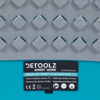 Poza Pompa de stropit cu acumulator, Detoolz DZ-PA1009-S001-G01, volum 17 litri. Poza 35951