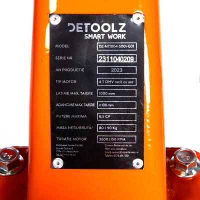 Poza Motocultor Detoolz DZ-MT1004-S001-G01, 8.5CP, 212CC, benzina 4T, 4 viteze, pornire manuala, cu roti. Poza 36726