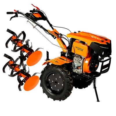 Poza Motocultor Detoolz DZ-MT1005-S001-G01, 11CP, 418CC, benzina 4T, 3 viteze, pornire electrica, cu roti. Poza 37428