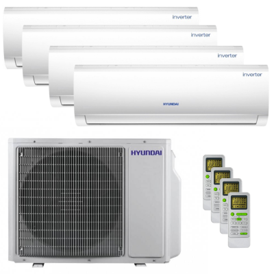 Poza Aer conditionat multisplit 4 unitati interne Hyundai 3 x 9000 + 18000 BTU, R32, Inverter. Poza 38773