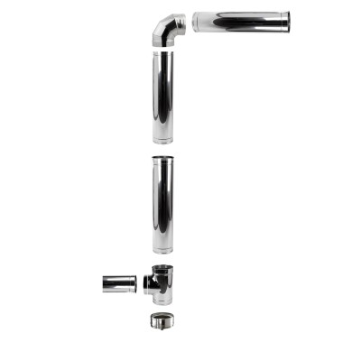 Kit cos inox pentru centrale peleti KaminHorn, DN 100/120 mm