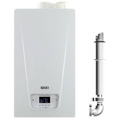 Poza Centrala termica pe gaz in condensare Baxi Luna Compact 24 kW, incalzire + ACM, kit evacuare inclus. Poza 39355