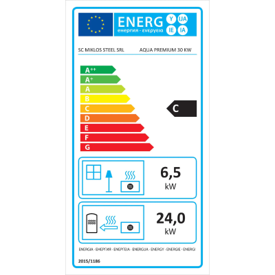 Poza Termosemineu combustibil solid Miklos Steel Aqua Premium 30 kW. Poza 39784