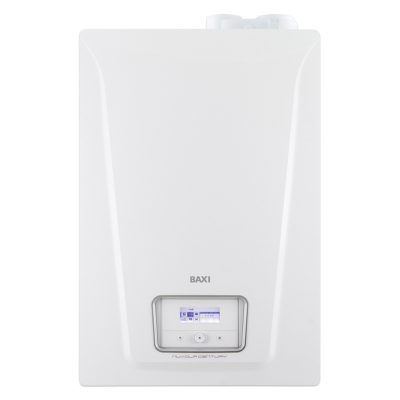 Poza Centrala termica pe gaz in condensare Baxi Nuvola Century 24 kW, incalzire + ACM, cu boiler incorporat 45l, kit evacuare inclus. Poza 40580