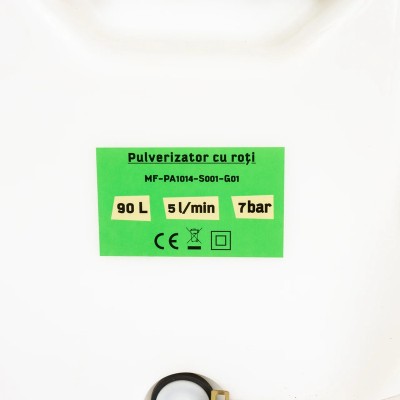 Poza Pulverizator cu acumulator Micul Fermier MF-PA1014-S001-G01, volum 90 litri, cu roti. Poza 41410
