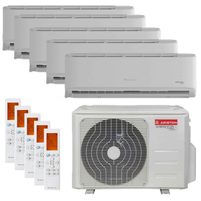 Poza Aer conditionat multisplit 5 unitati interne Ariston Alys 125 Inverter 4 x 9000 + 12000 BTU, WiFi Ready, Clasa A++/A+, Ultra Silent. Poza 42118