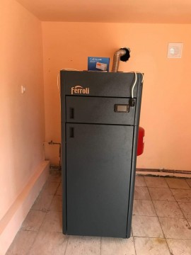 Instalare centrala pe peleti Ferroli Biopellet in localitate Calugareni