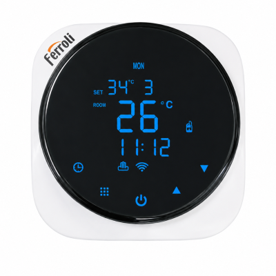 Poza Termostat ambient Ferroli FER 706, programabil, cu fir. Poza 43336