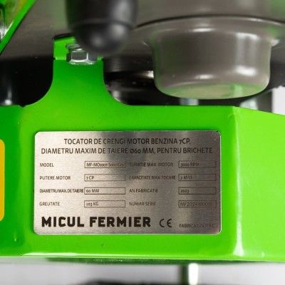 Poza Tocator crengi Micul Fermier MF-MO1008-S001-G01, motor benzina 7 CP, diametru maxim taiere 80 mm, pentru brichete. Poza 43955