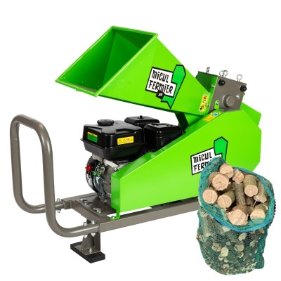 Poza Tocator crengi Micul Fermier MF-MO1008-S001-G01, motor benzina 7 CP, diametru maxim taiere 80 mm, pentru brichete. Poza 43961