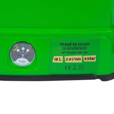 Poza Pompa de stropit cu acumulator Micul Fermier MF-PA1006-S001-G01, volum 16 litri. Poza 44312