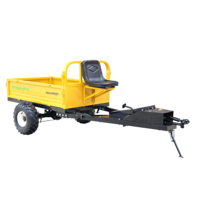 Poza Remorca cu tractiune 500kg ProGARDEN Alpine RM500T, 1 osie, prindere bolt pentru motocultor, roti 19x7-8. Poza 44397
