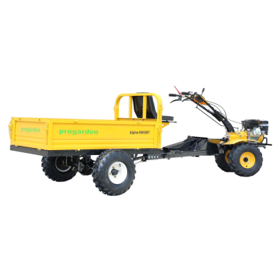 Poza Remorca cu tractiune 500kg ProGARDEN Alpine RM500T, 1 osie, prindere bolt pentru motocultor, roti 19x7-8. Poza 44398