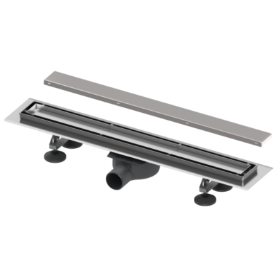 Poza Rigola dus faiantabila cu gratar reversibil din otel inoxidabil, Tece Linus Plate 15103080, inox, 80 cm. Poza 44849