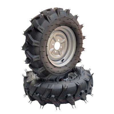 Poza Set roti complete profil agricol 6.00-12, 4 prezoane, RIM 4.50E remorca motocultor ProGARDEN. Poza 45157