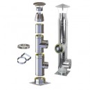 Cos de fum KaminInox D 300 H, 7 m, inox, perete dublu, 25 mm izolatie din vata bazaltica