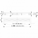 Poza Rigola dus cu margine pentru gratar perforat, Alcadrain APZ9-550M, Simple, 55 cm. Poza 30857