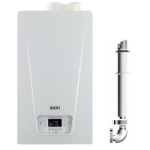Centrala termica pe gaz in condensare Baxi Luna Compact 1.24, 24 kW, numai incalzire, kit evacuare inclus