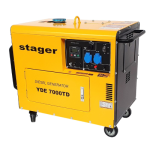 Generator insonorizat 5kVA Stager YDE7000TD, 20A, 3000rpm, monofazat, diesel, pornire electrica