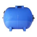 Vas de expansiune orizontal Wassertechnik WTH80HBLUE, apa rece, volum 80 l, presiune max.10 bari, cu suport