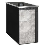 Poza Soba de gatit si incalzit Pro-Termo Panonia Gri, cu plita si cuptor 10kW, evacuare stanga. Poza 41509