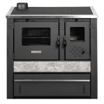 Soba de gatit si incalzit Pro-Termo Panonia Gri, cu plita si cuptor 10kW, evacuare stanga